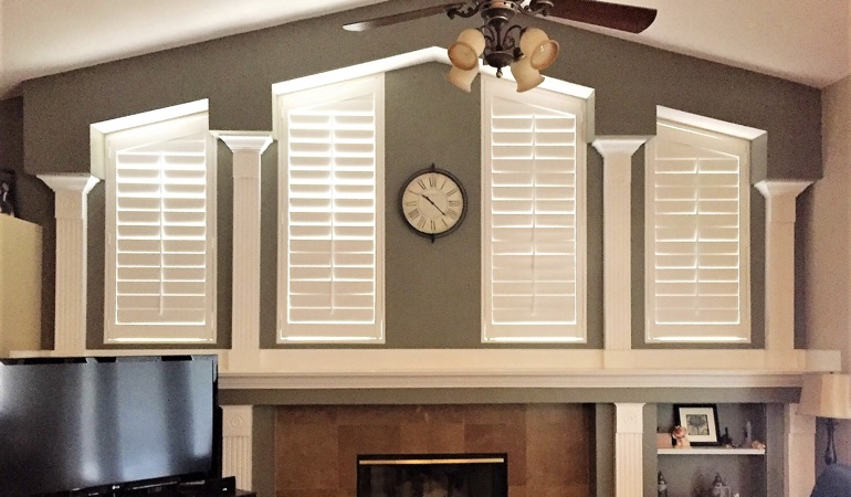 Polywood Shutters in Family Room in Clearwater